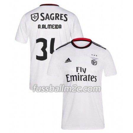 Fußballtrikots Benfica Andre Almeida 34 Auswärts Trikotsatz 2018-2019